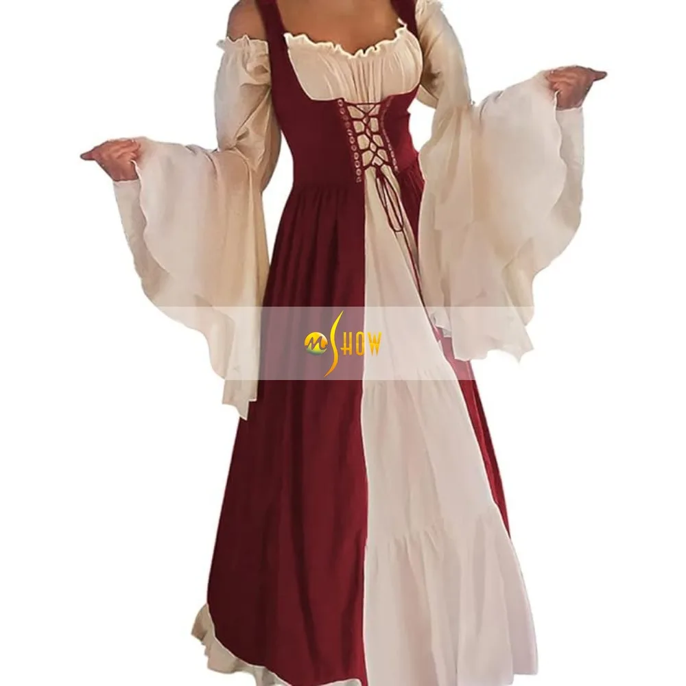 Women Renaissance Dress Medieval Costume for Carnival Dress Multiple Color Options