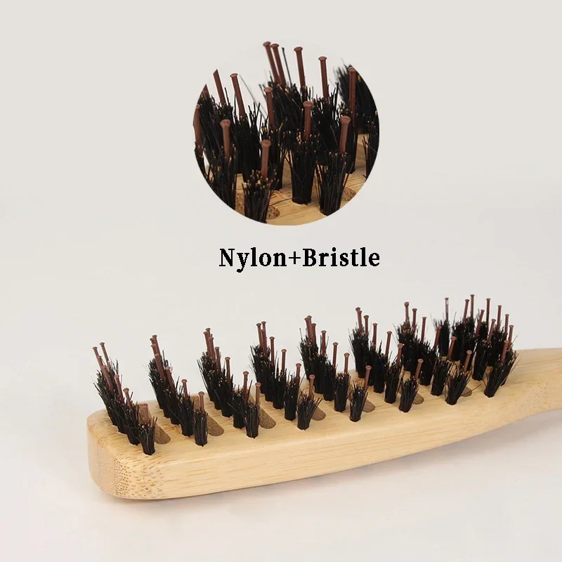 1 шт., Мужская Антистатическая расческа для волос, с щетиной