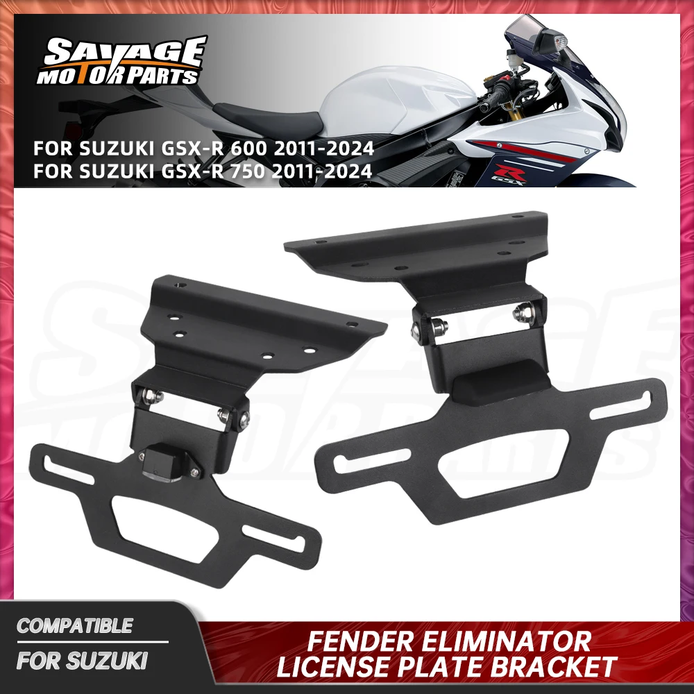 

GSX-R 750 2024 License Plate Holder For SUZUKI GSX-R 600 2011 Motorcycle Accessories Tail Bracket LED Light Fender Eliminator