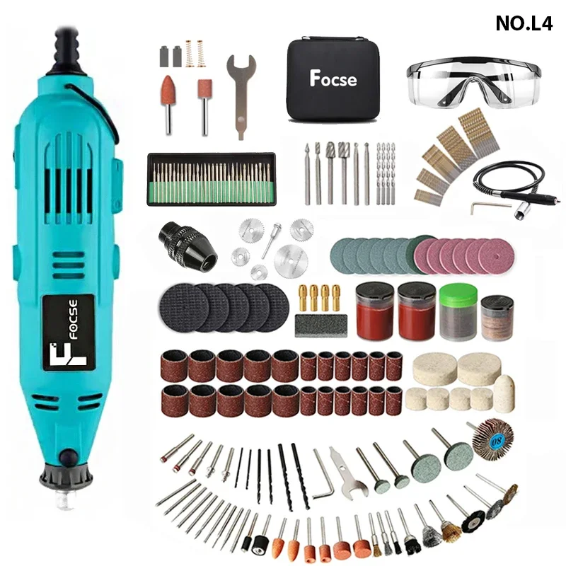 FOCSE 180W Electric Drill Dremel Grinder Mini Polishing Machines With Grinding Accessories Set Electric Rotary Tool Mini Drill