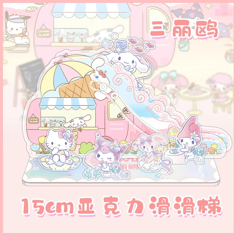 Cute Sanrio Anime Acrylic Slide Kuromi MyMelody Era Youth Group Acrylic Standing Card Decoration - Image 3