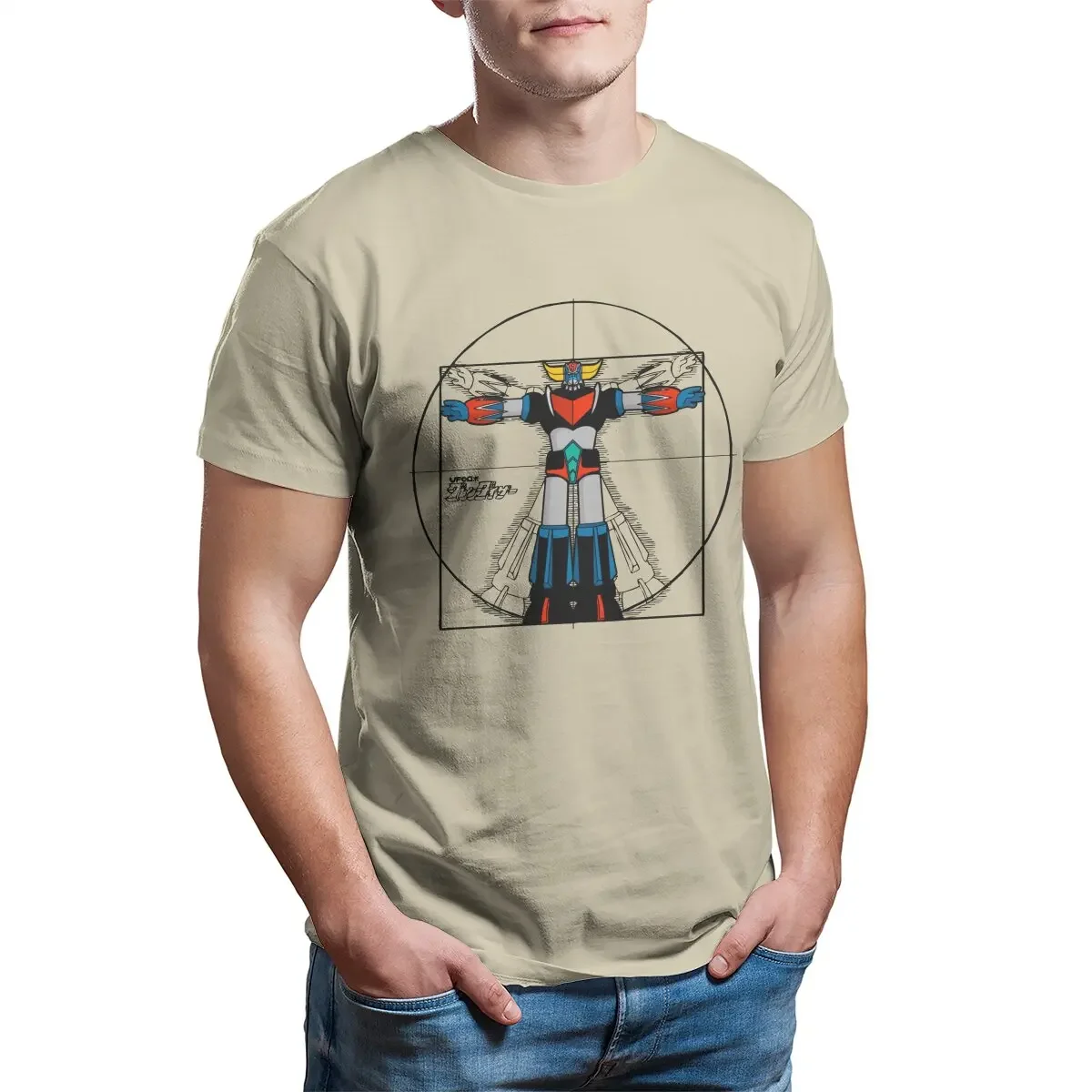 Men 192 Vitru Grendizer Goldorak UFO Robot T Shirt  100% Cotton Clothing Vintage Short Sleeve Tee Shirt Gift Idea T-Shirts