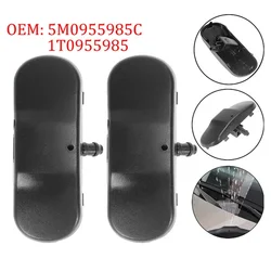 2pcs Washer Nozzle Car Windscreen Washer Jet Black Brand New 2KD955986 5M0955985C For Volkswagen Passat B6 B7 Jetta Golf Cart