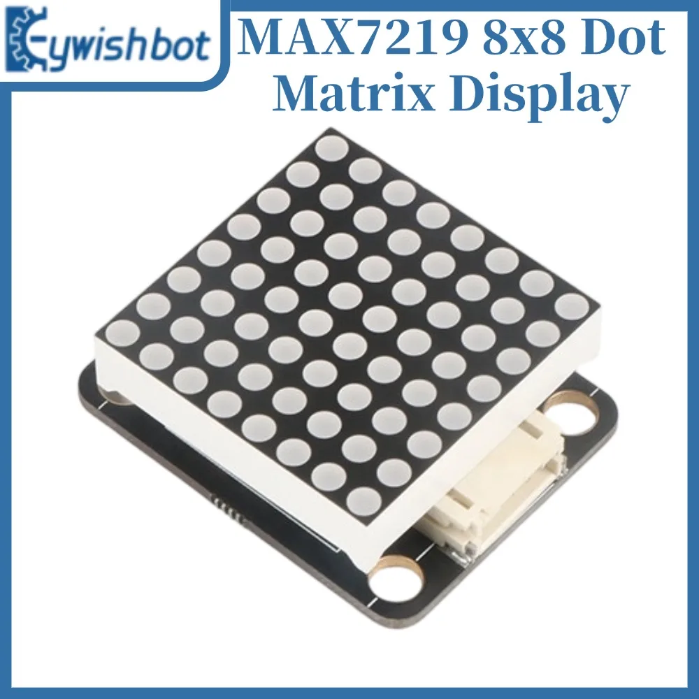 MAX7219 8x8 Red LED Dot Matrix With Protective Case SPI 3.3V 5V PH2.0 Anti-reverse Connector Cascade For Arduino ESP32 Pi