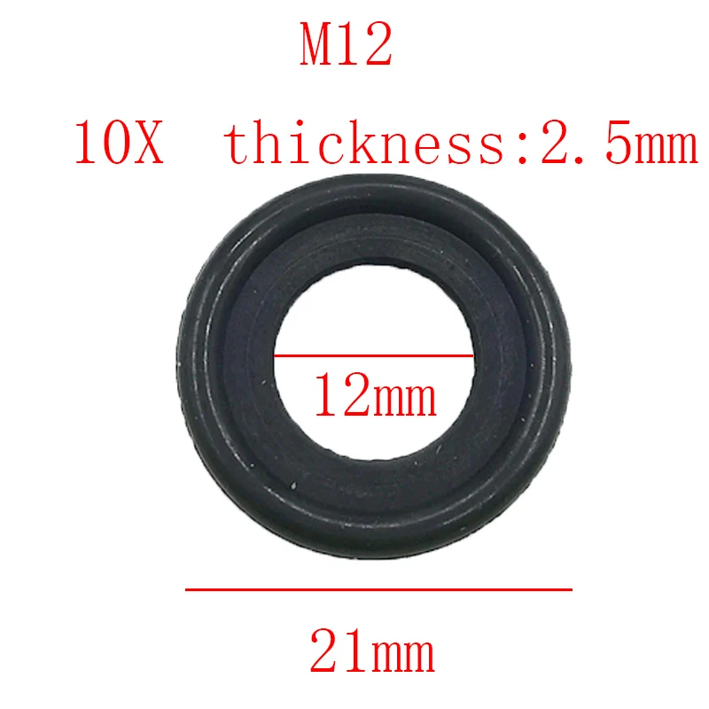 10x Auto Engine Oil Pan Screw Washer Rubber Washer Gasket For Ford Mazda Citroen Fiat Peugeot Volvo Jaguar Landroveroil Vauxhal