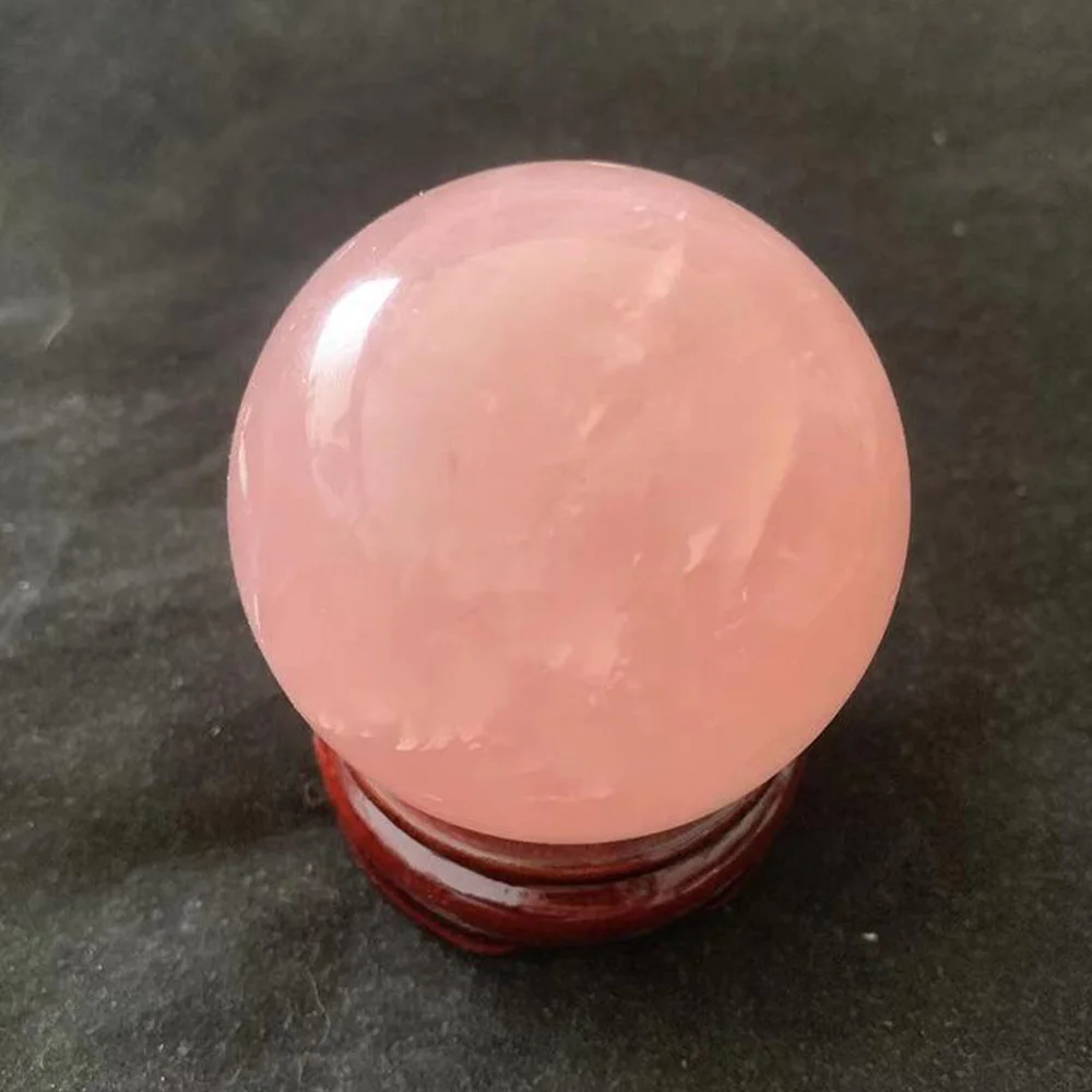 

40mm Rose Quartz Sphere Gem Ball Crystal Sphere Ball Meditation Balls Feng Shui Supplies Wealth Stones and Crystals