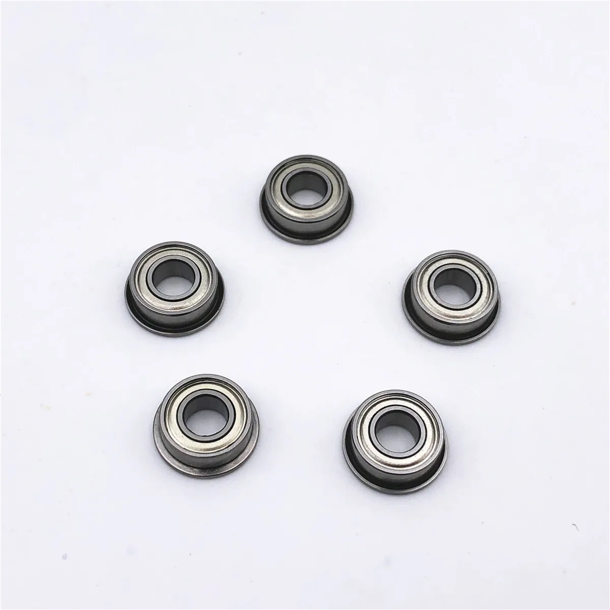 5Pcs Miniature หน้าแปลนรุ่น Deep Groove Ball Bearing F685ZZ F685 685 5X11X5มม.โลหะ shielded