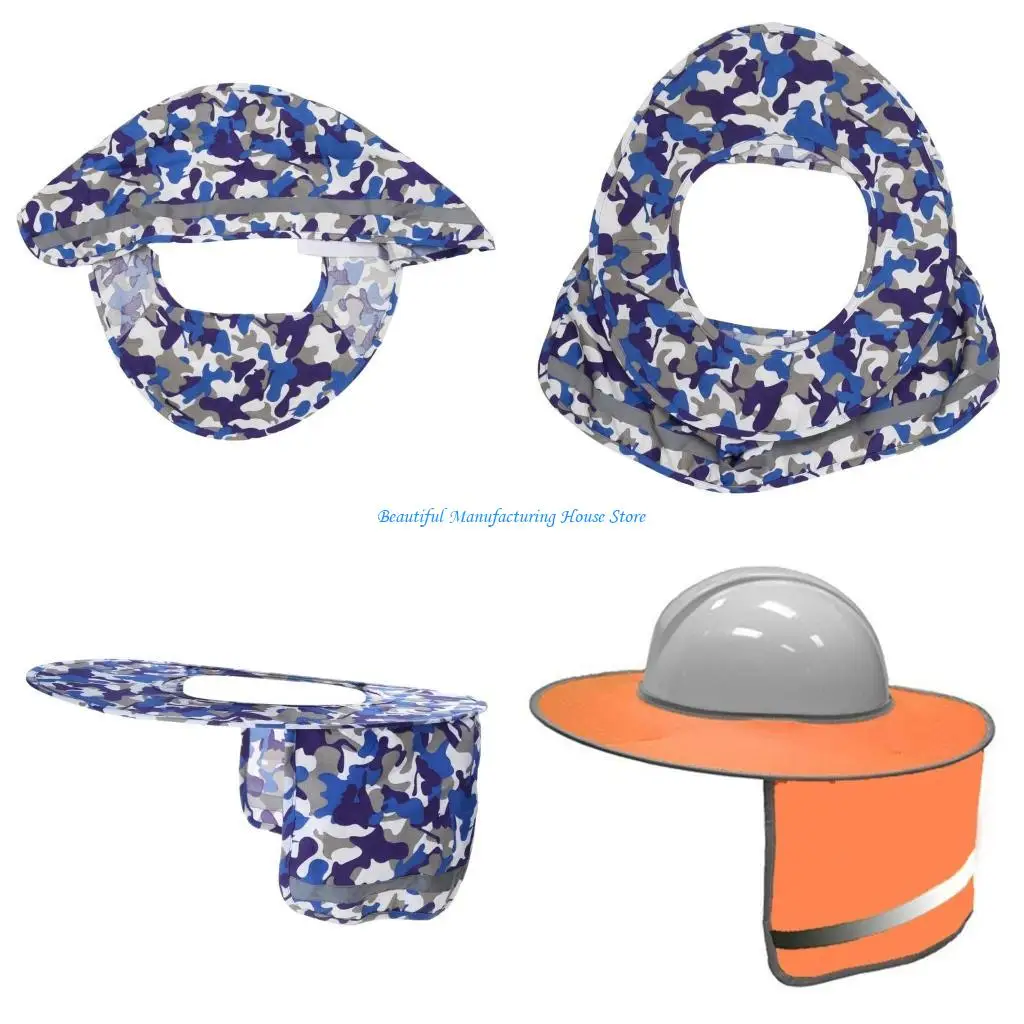 

E56A Breathable Hard Hats Sunshade High Visibility Reflective Sun Protect Neck Shield
