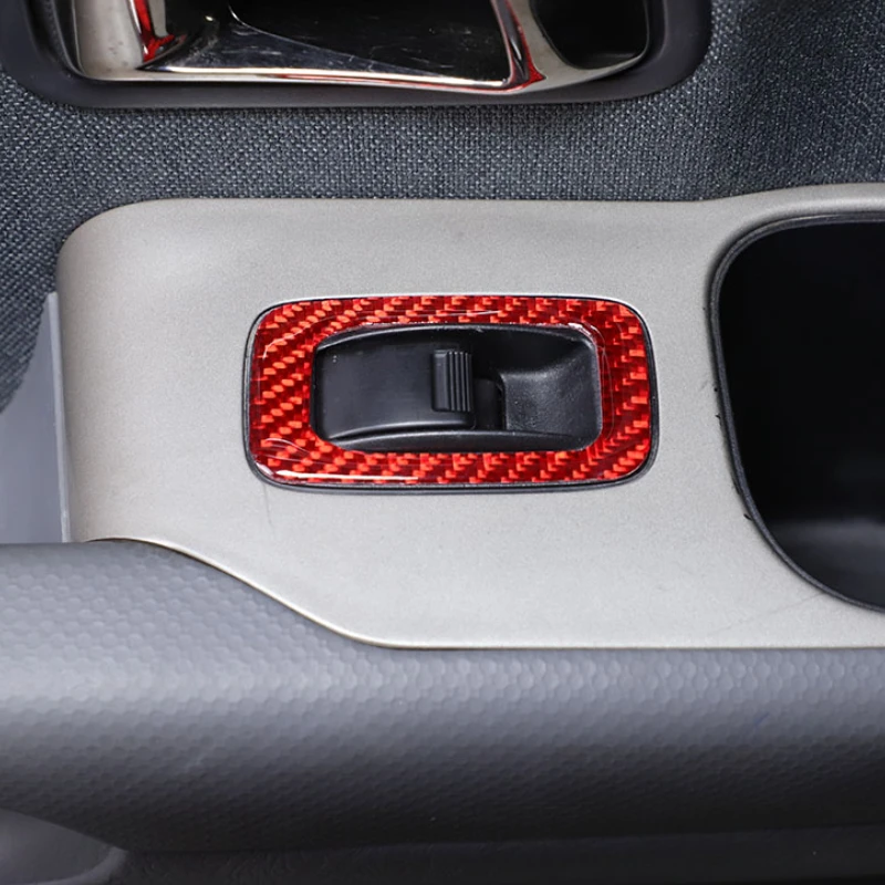 For Honda Pilot 2003 2004 2005 2006 2007 2008 Soft Carbon Fiber Car Window Button Frame Cover Trim Sticker Car Accessories