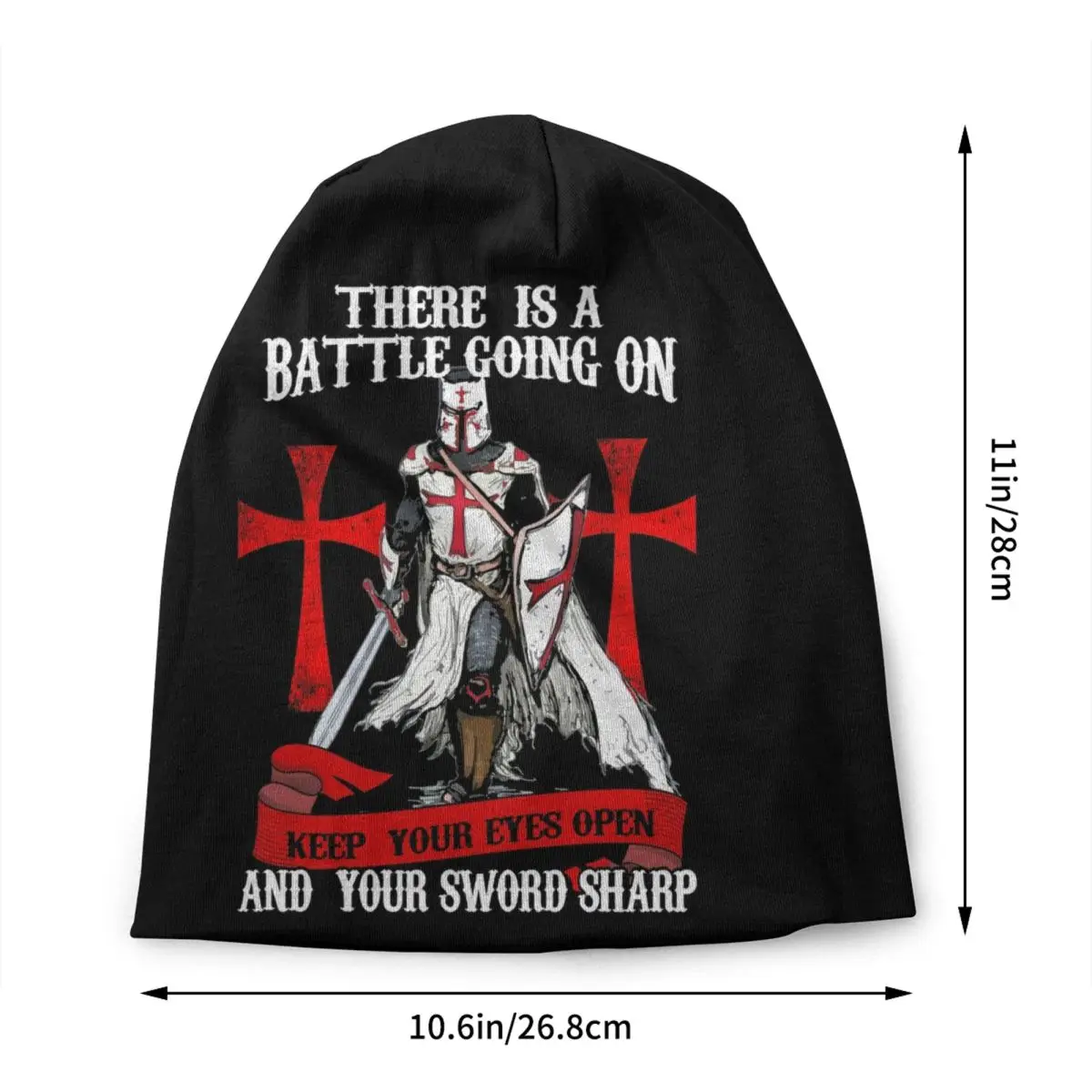 Templar Shield Cross Medieval Warrior Sword Bonnet Hat Knitting Hats Knights Templar Deus Vult Winter Warm Skullies Beanies Caps