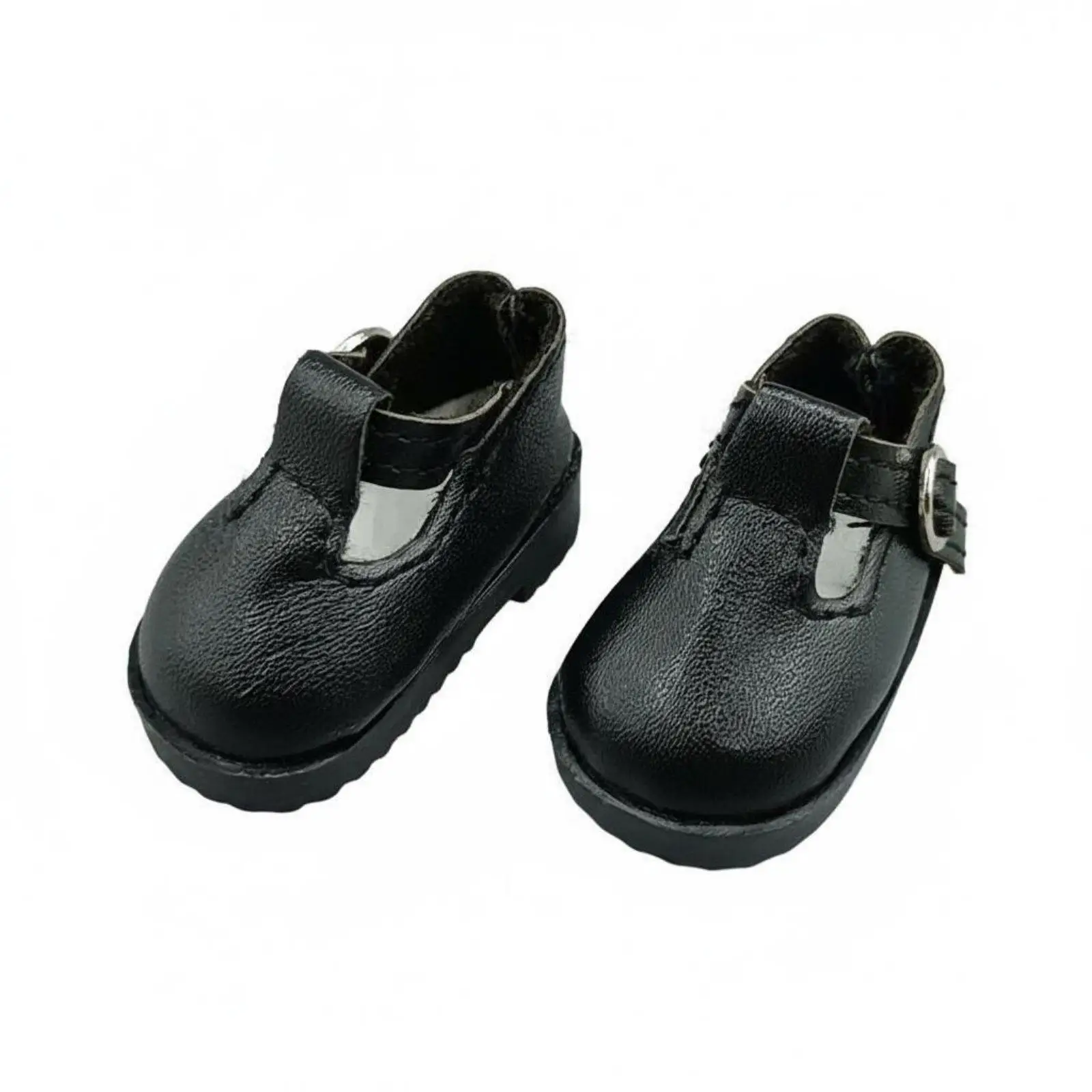 Handmade Doll Footwear PU Leather Low Arch Strap Mary Janes Realistic Shoes for 1 6 BJD 30cm Dolls Wardrobe