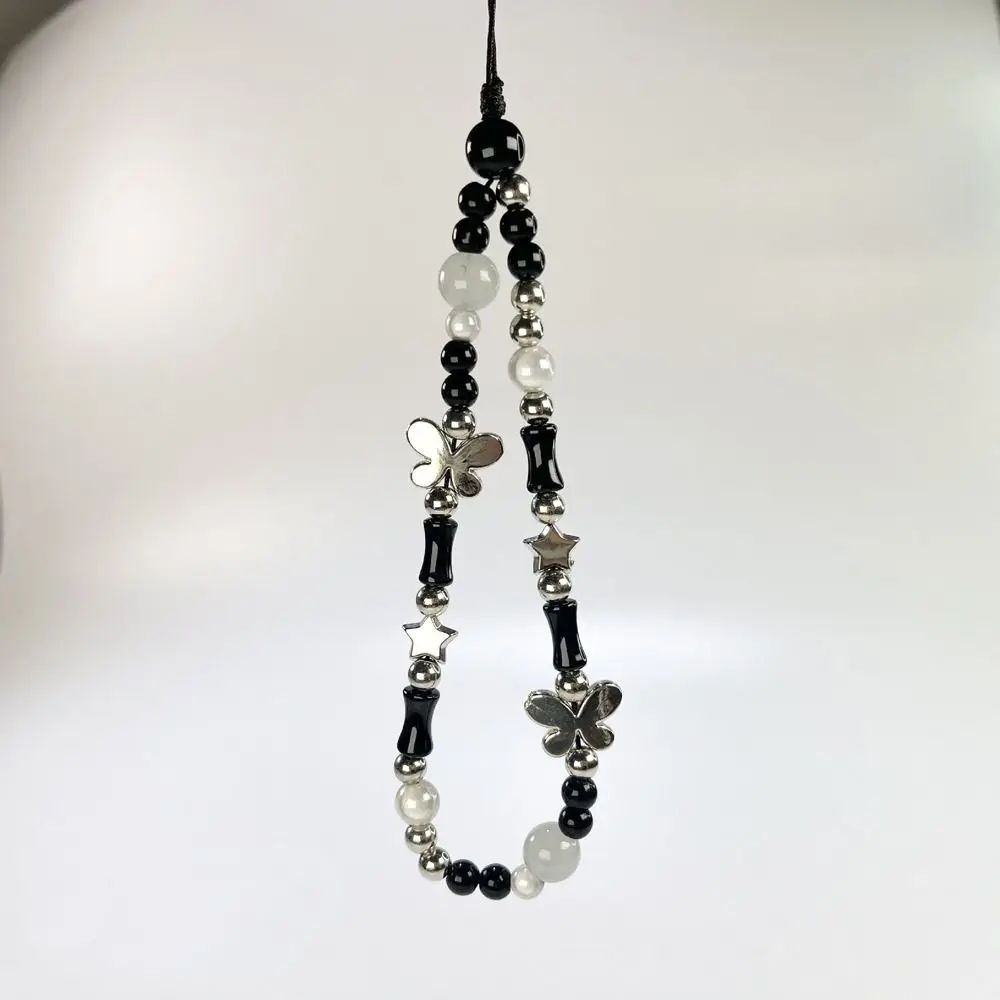 

Acrylic Gothic Style Y2K Phone Strap Butterfly Anti Loss Mobile Phone Lanyard Beaded Star Heart Cell Phone Chain Jewelry Gift