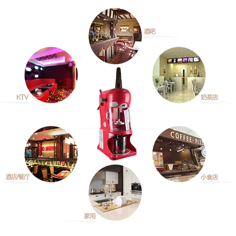 New Factory Price Countertop Snow Ice Crusher for Home & Commercial   Use Mini Ice Shaver Machine 304 Stainless Steel 110/220V