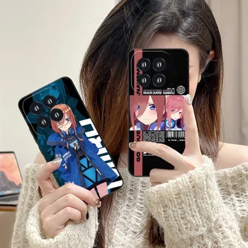 Nakano Miku Mobile Cell Phone Case for Xiaomi 14 13 12 11 10 9 T Ultra Lite Pro S SE X 5G Black Soft Phone Cover Funda