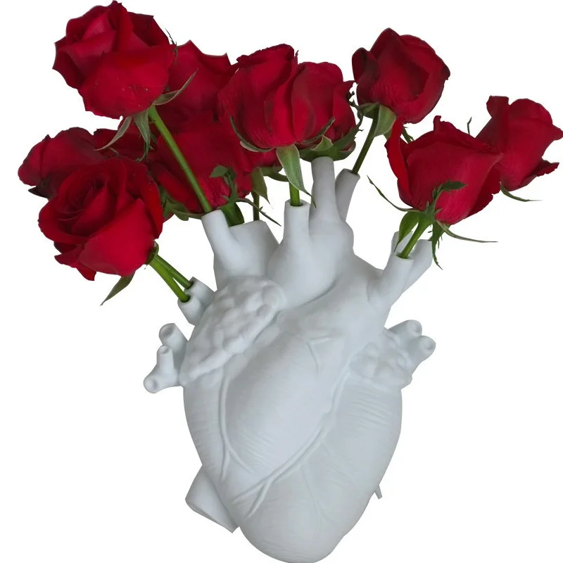 Nordic Style Flower Vase, Ceramic Sculpture Planter, Modern Home Decor Tabletop Centerpiece Gift