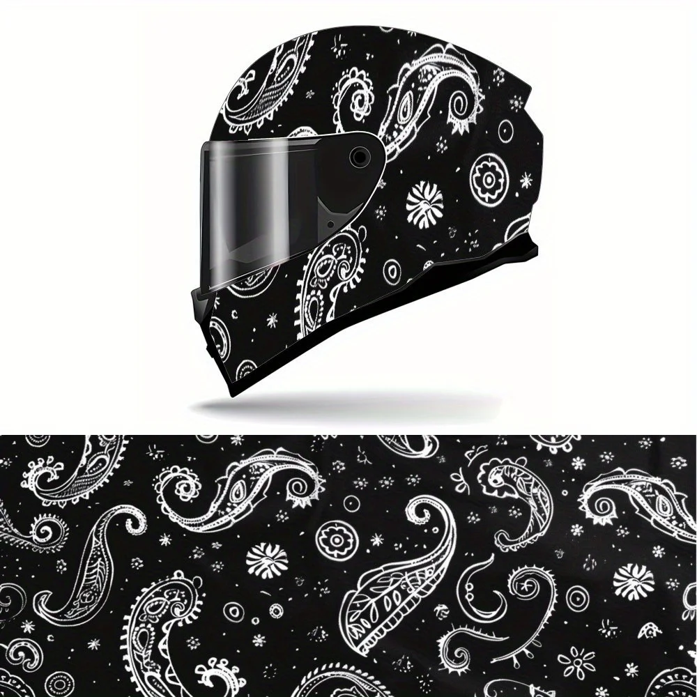 

Виниловая наклейка на полный шлем Темной ночи с узором пейсли, водонепроницаемые, устойчивые к царапинам самоклеящиеся наклейки из ПВХ, художественные