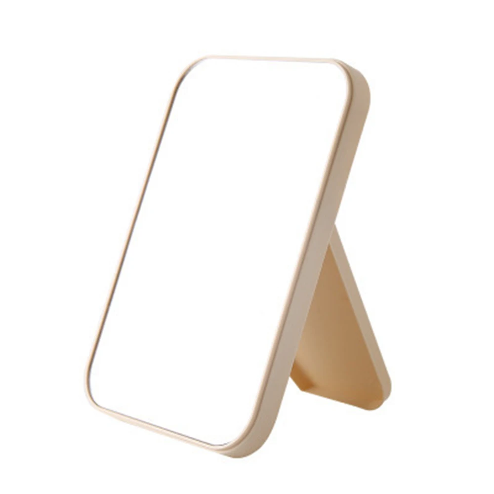 1 Pack Folding Makeup Mirror Rectangular Single Mirror with Stand for Girls Ladies Home Practical Portable  Simple  20*14 Cm New