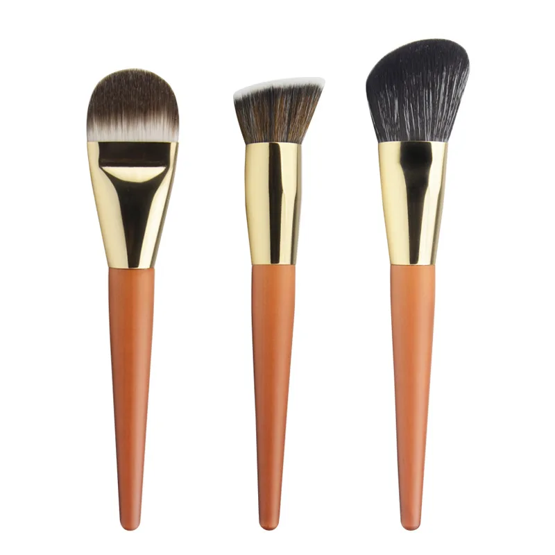 1 Stück Ultra-Dünner Foundation-Pinsel Weiche Borsten Dünner Gesichtskontur-Pinsel Flacher Kontur-Pinsel zum Verblenden von Foundation-Creme Make-up-Werkzeuge