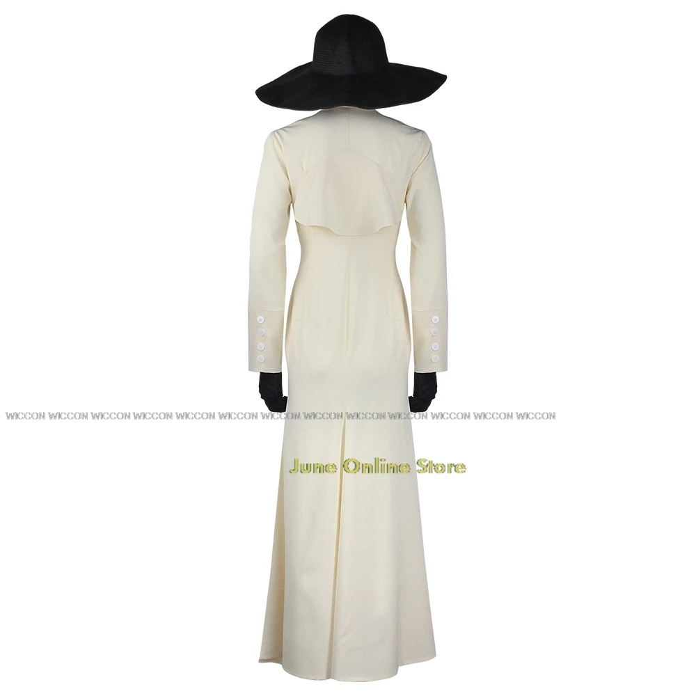 Alcina Dimitrescu Cosplay Costume Gown Dress Resident Village Horror Style White Dress Women Halloween Evil Cosplay Scary Outfit