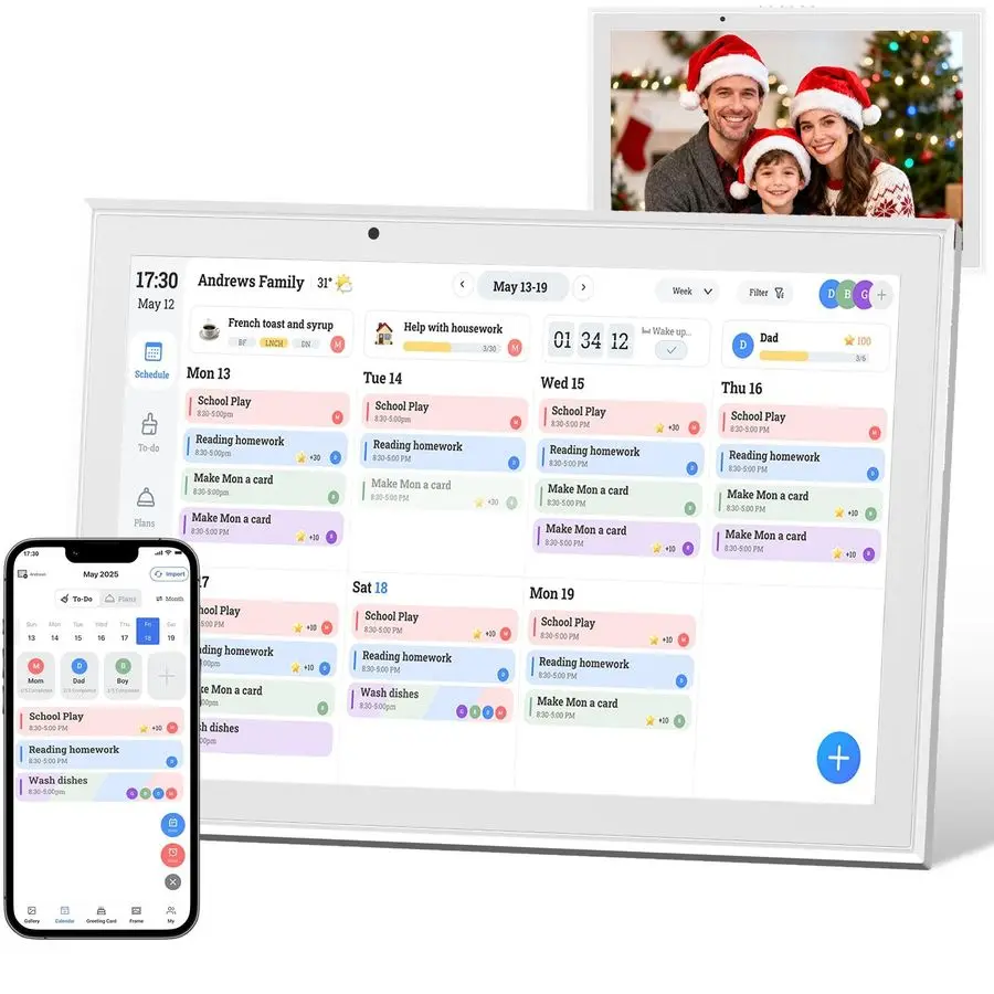 

10.1 Digital Calendar amp Smart Touchscreen Planner, Electronic Calender with Chore Chart for Family Schedules amp Meal Planning