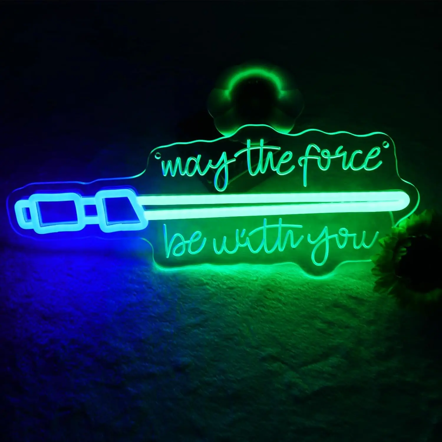 

Lightsaber Neon Sign USB Star May The Force Be With You LED Light for Bar Gaming Room Bedroom Decoration personnalisé Gift