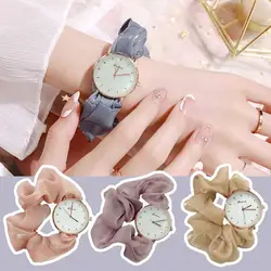 Reloj de pulsera Digital con cinta para mujer, banda de bufanda creativa, reloj informal para fiesta, reloj de pulsera para niña con personalidad