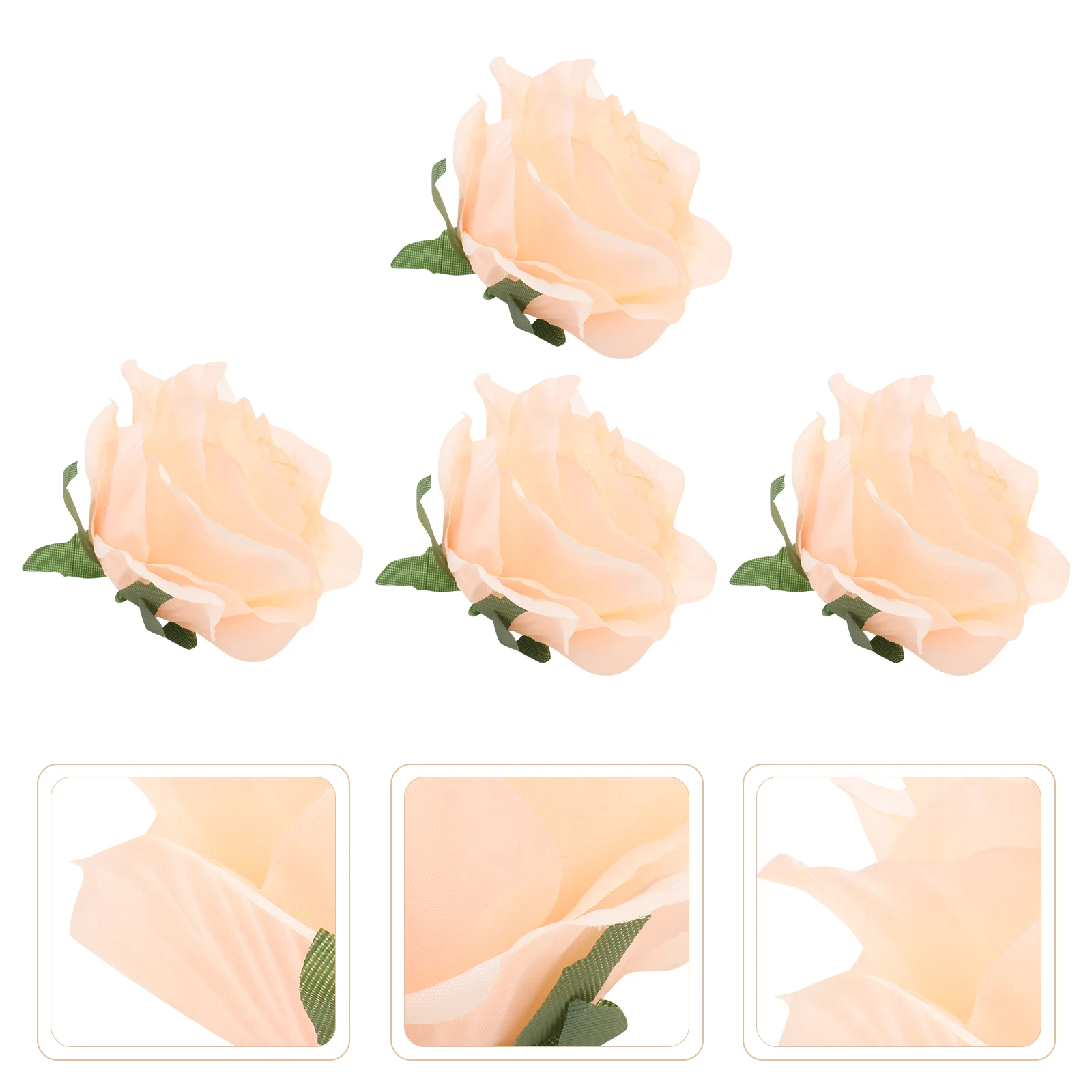 

10 Pcs Simulation Rose Head Centerpieces Faux Roses Flash Scene Layout Decoration Realistic Fake Flowers Silk Cloth Decorations