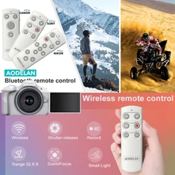 AODELAN Camera Remote Control Remote Shutter Commander for selected Canon Nikon Sony Cameras, shooting still images and videos