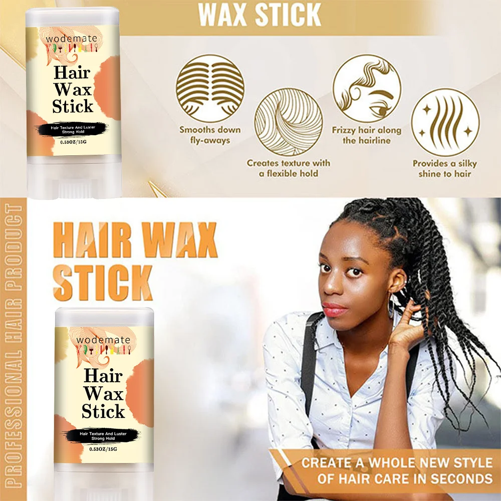 Haarwax Stick Professionele Gebroken Haar Artefact Rand Control Styling Haar Kroezen Vaste Fluffy Smelt Band Reizen Pruik Installeren Kit