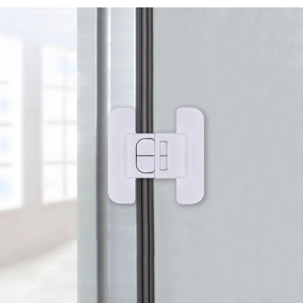 White Child Safety Lock Durable ABS Anti-Open Closing Buckle Door Locks