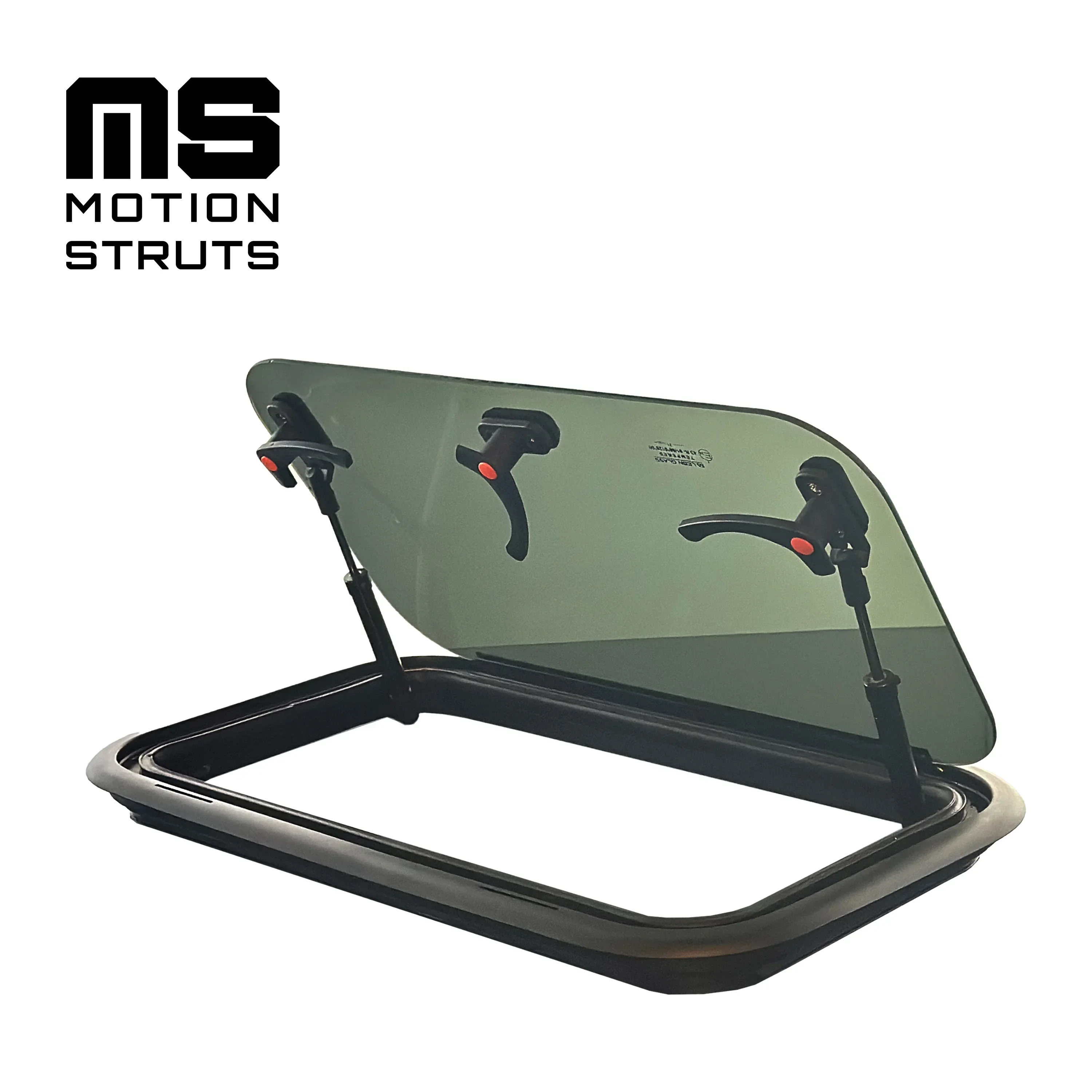 MS24-CW Motorhome Shatterproof Complete Side Window System 30 cm x 50 cm with Security Locking for Off Road Camping Adventure