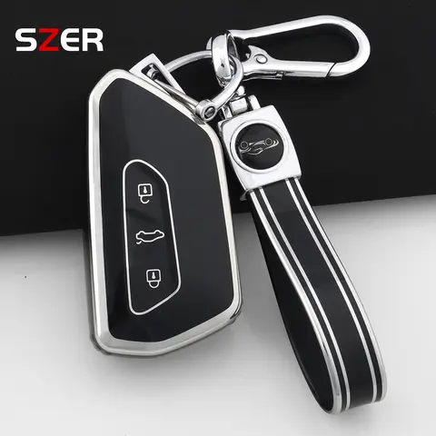 TPU araba anahtarı durum kapak VW Volkswagen Golf 8 için MK8 ID.3 ID.4 Cupra Skoda Octavia A8 SEAT Leon MK4 2020 2021 Formentor Tarraco