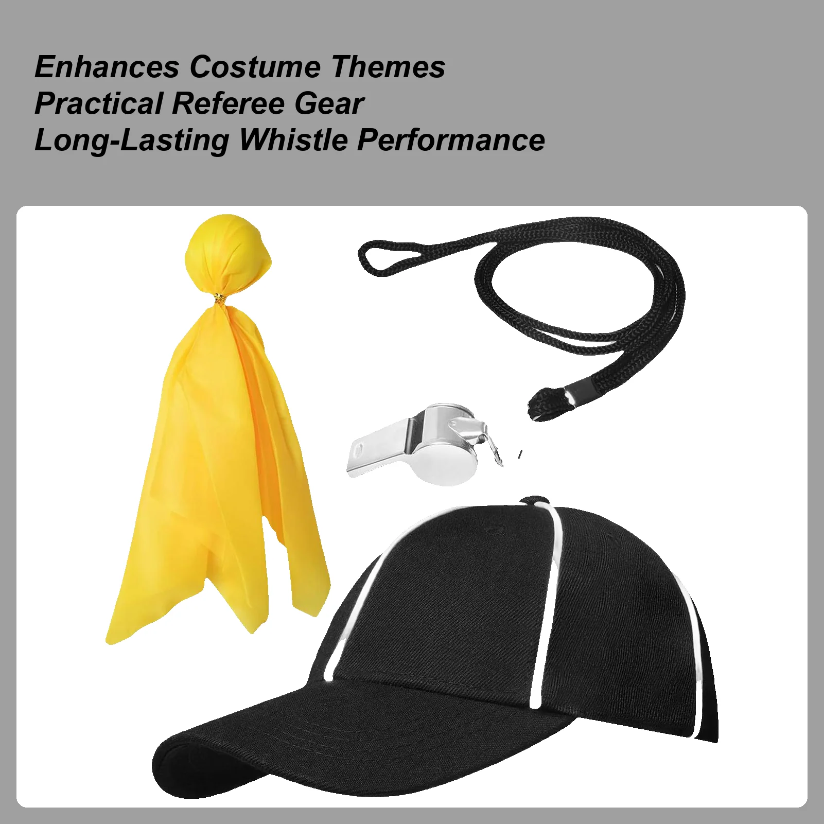 اكسسوارات الحكم للنساء مقاومة للتآكل الحكم صافرة وقبعات للرجال النساء الشباب المراهقين البيسبول كرة السلة كرة القدم