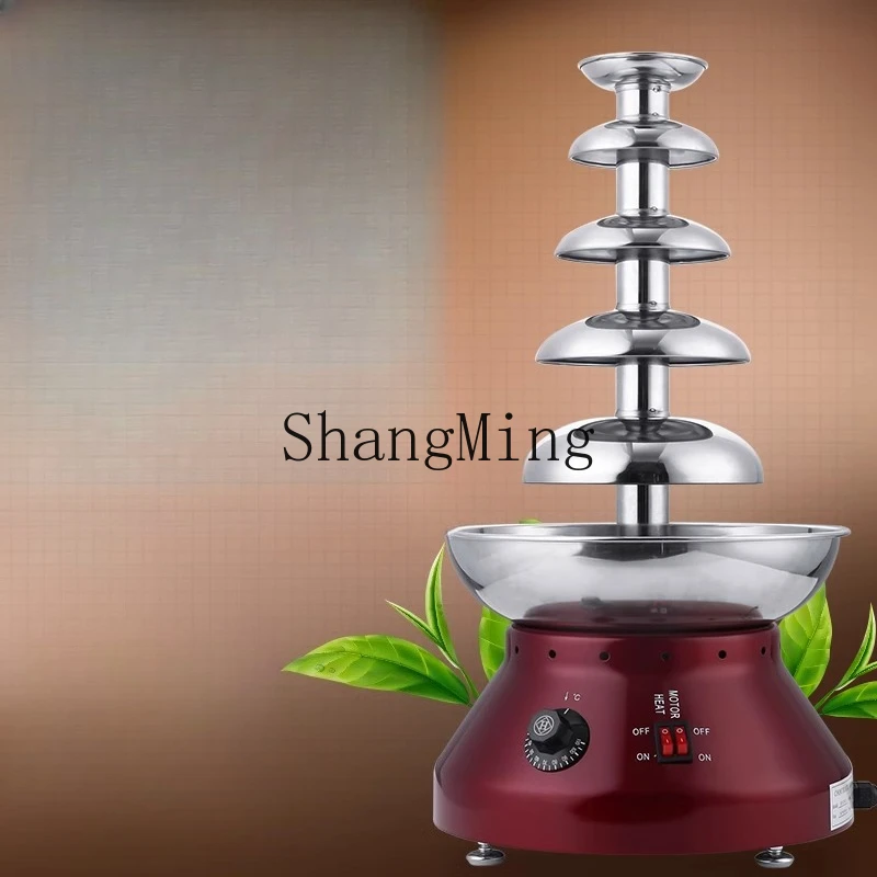 ZYY fünfschichtiger automatischer Haushalts-Sprühturm aus Schokolade, kommerzieller Hochzeitssaal, Schokoladenparty-Wasserfall