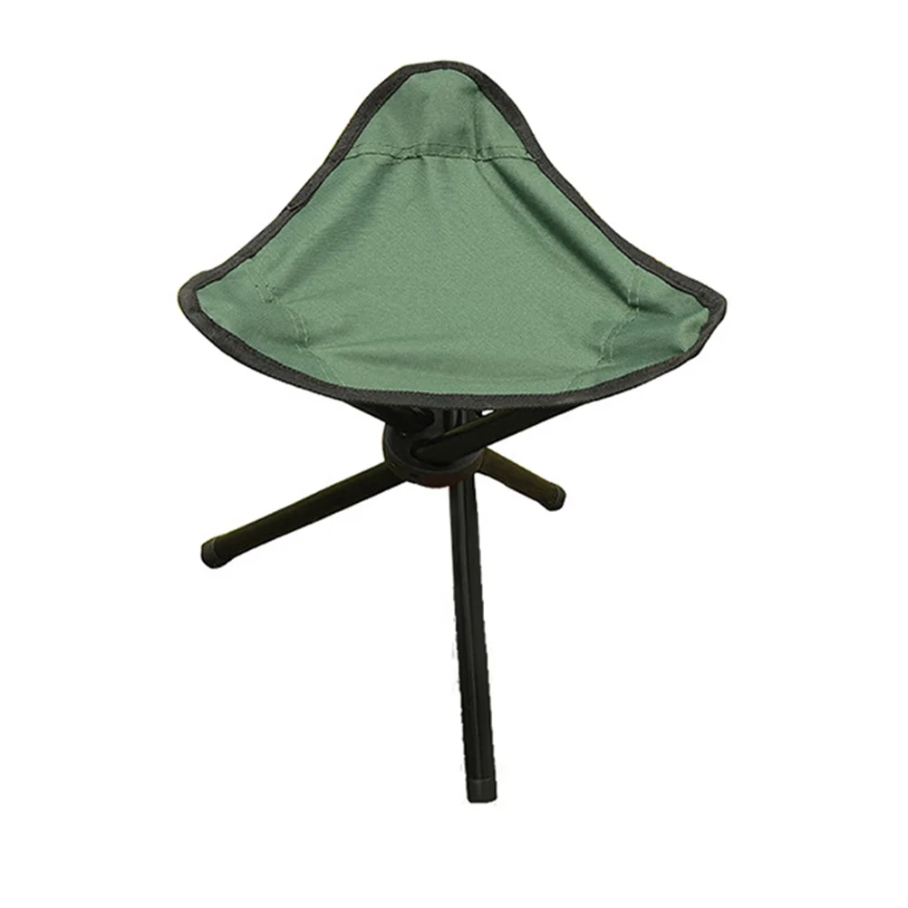 

Folding Tripod Stool, Portable Three Legged Stool, Foldable Chair for Outdoor Fishing Camping Hiking Support 220 lbs ( Green )