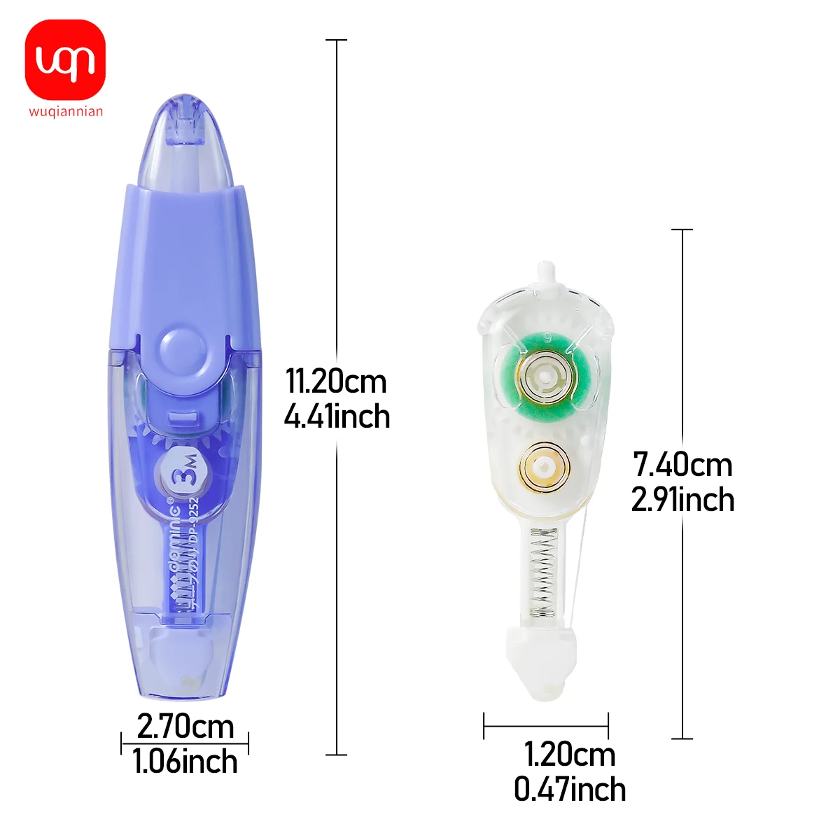 WQN-1PC Simple Large Capacity Double-sided Tape Refillable Core 3M Cutting DIY Notebook Roller Tape School Stationery Supplies