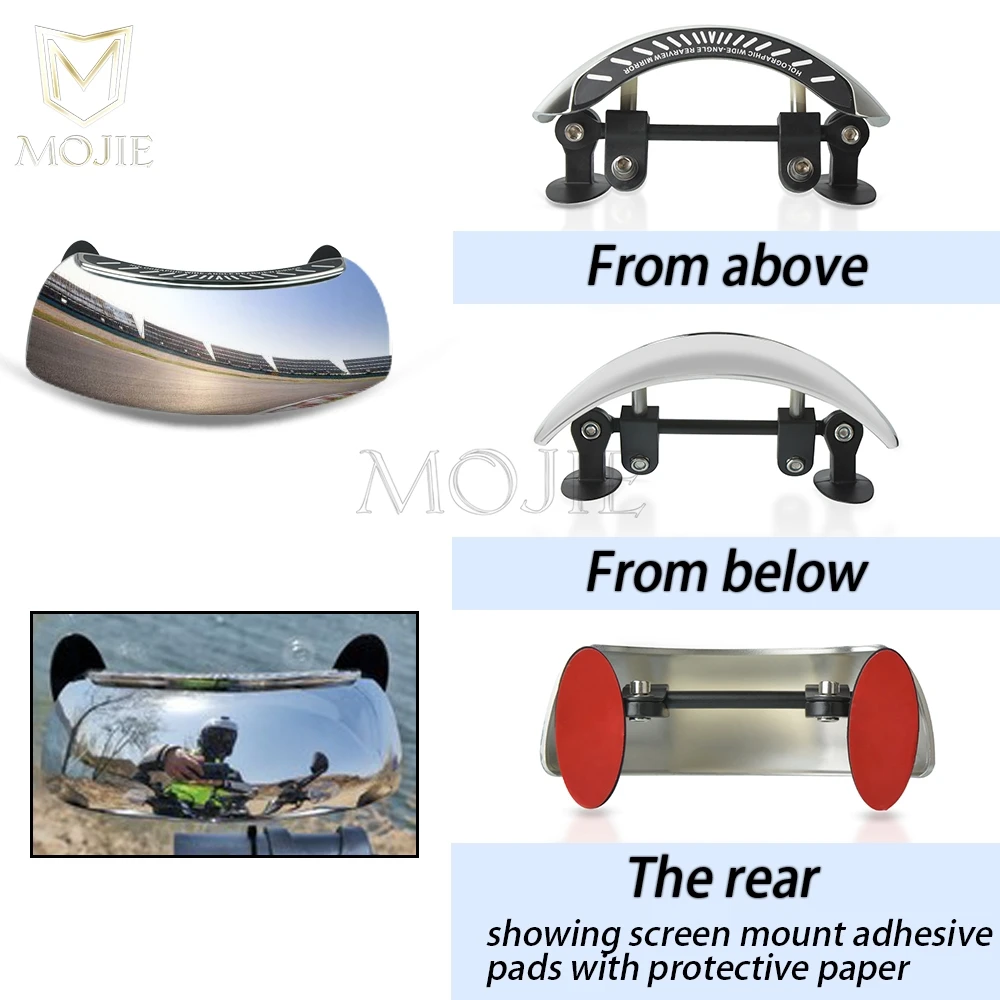 For Yamaha XJ6 XJ6N XJ550 XJ600 XJ600N XJ600S XJ650 XJ900S XJ900R SECA Windshield Mounting Ultra Wide Angle View Rearview Mirror