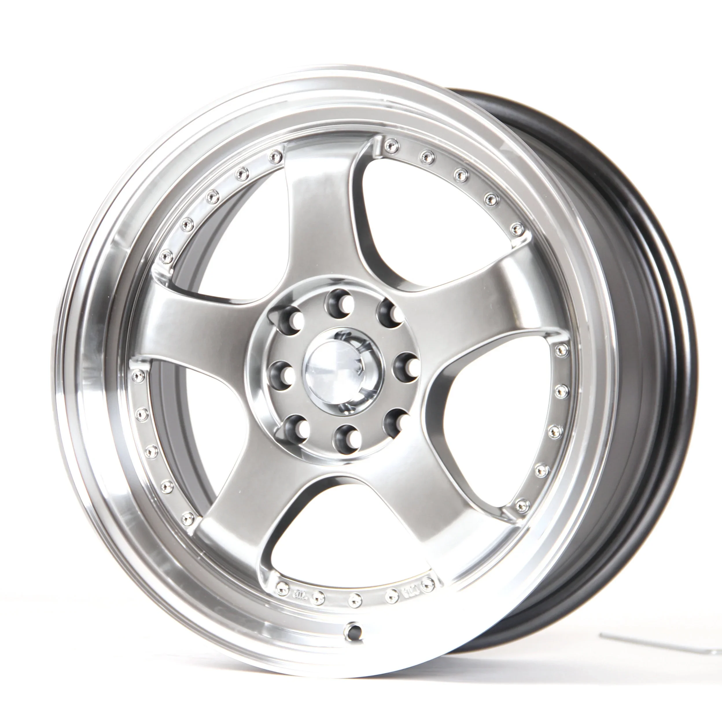 Wholesale Factory Auto parts 16 17 inch 4 5 holes 5x114.3 5 Spoke design alloy rims passenger car wheels