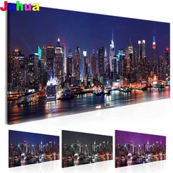New York Building Night Scene 5D Diy Diamond Painting full round square landscape diamond Embroidery Mosaic Set home decor