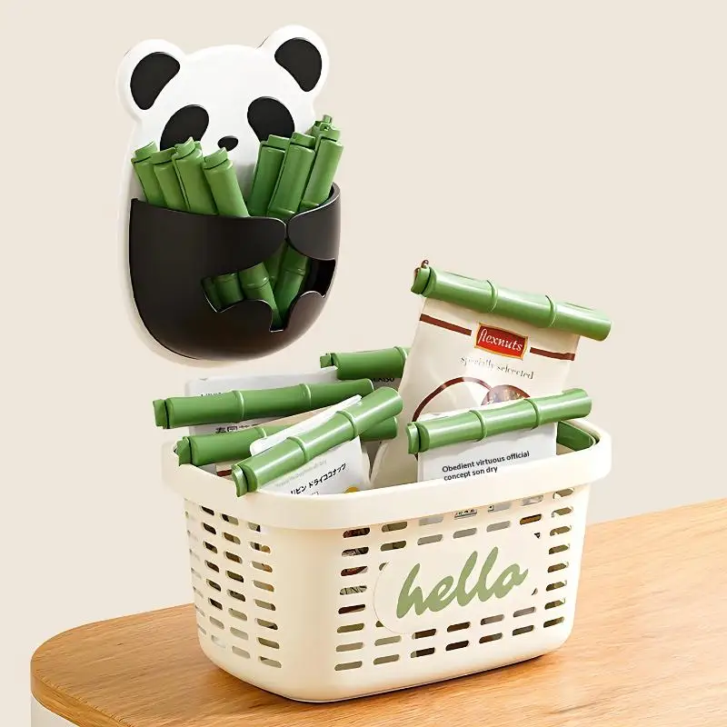 Snack Bag Clips 12PCS Panda Food Sealing Clamps Reusable Fre