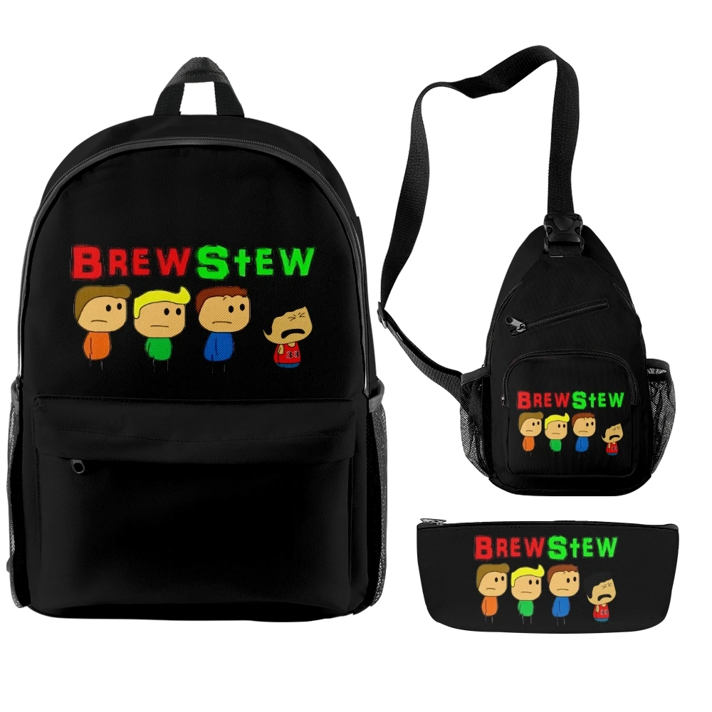 

Рюкзак Brewstew для мужчин и женщин, комплект из трех предметов, сумка на плечо, модная уличная одежда, дорожные сумки унисекс