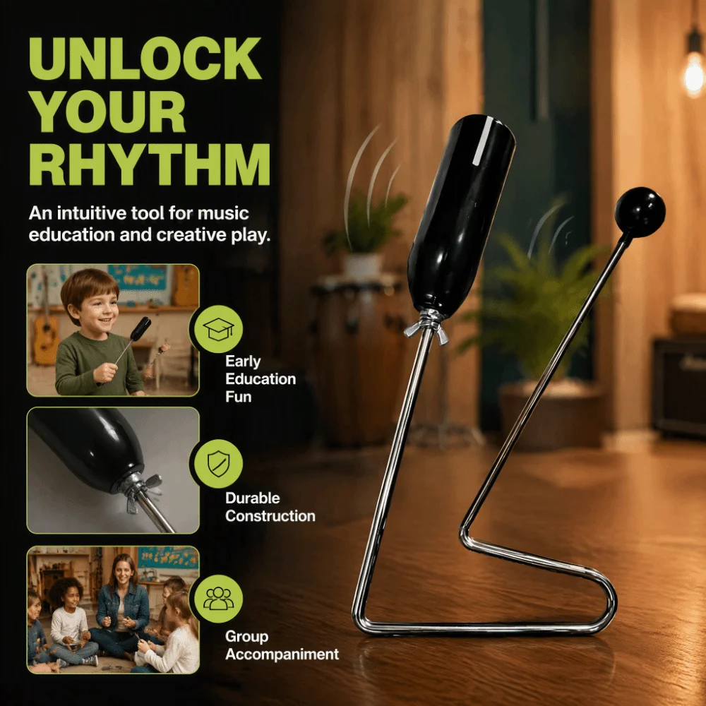 Sensory Sound ABS Vibraslap Instrument Vibration Effect Handheld Size Orff Instrument Rhythm Shaker Band Accompaniment