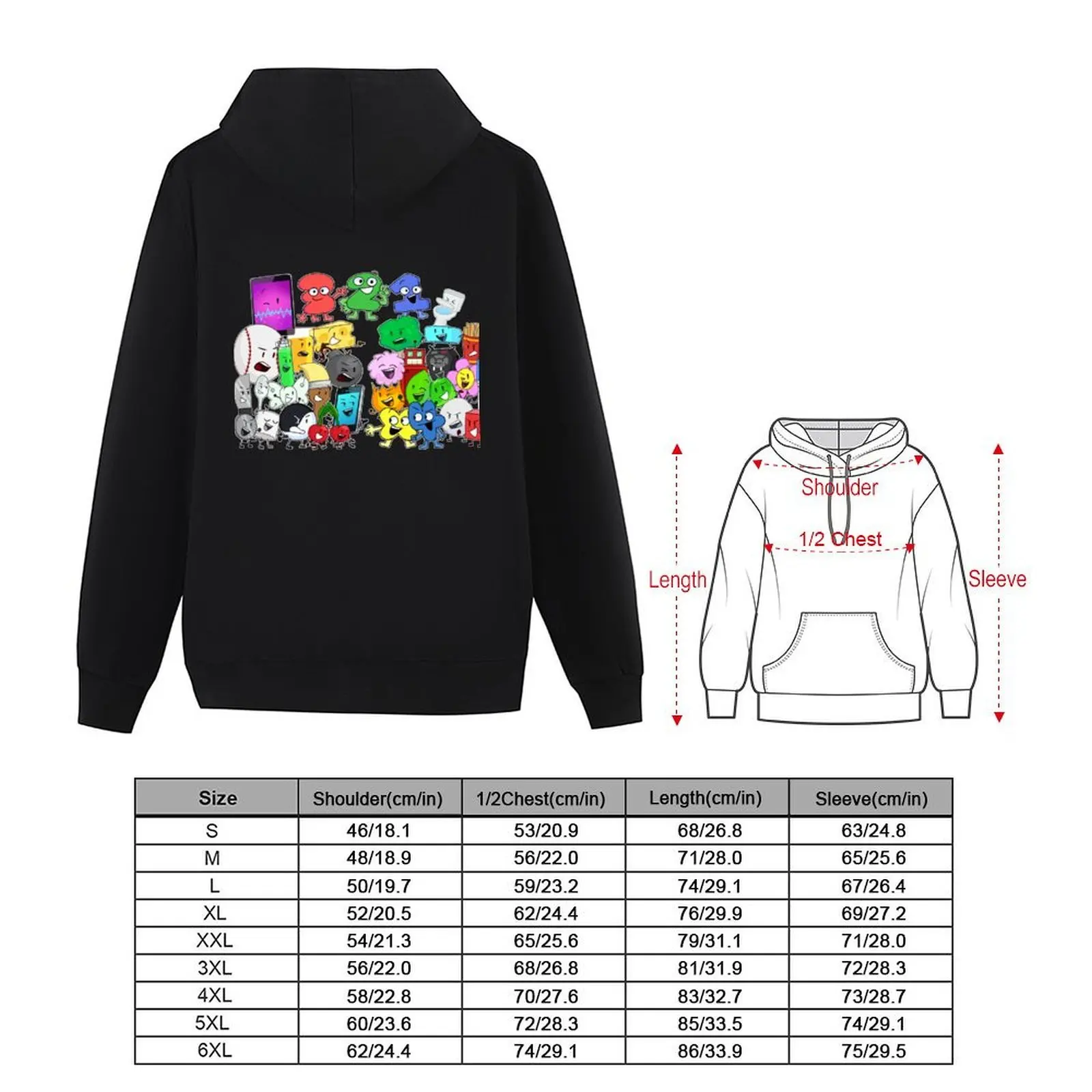 BFDI x Inanimate الجنون هوديي الكورية نمط الملابس الخريف سترة الرجال مقنعين قميص الخريف منتجات جديدة هوديس للرجال