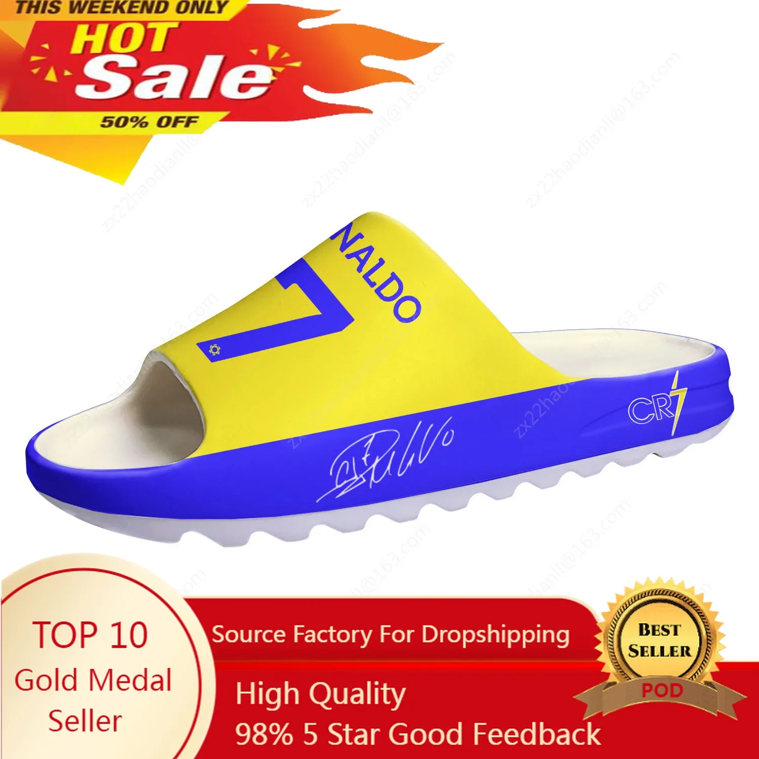 

AI Soft Sole Sllipers Najd Home Clogs CR7 Cristiano Ronaldo Nassr Aalami Faris No7 Portugal Water Shoes Men Women Custom Sandals