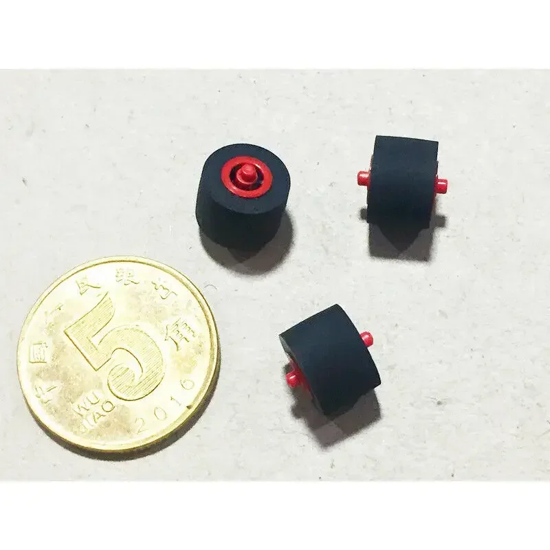 Pressure Pinch Roller Card Seat Audio Belt Pulley 10mm*6.3mm*1.5mm Red Core Axi Tape Recorder Amplifiers Walkman Pulley Wheel