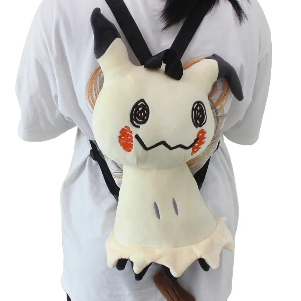 Mochila de dibujos animados para niños, muñecos de peluche Gengar, Eevee, Snorlax, Mew, Mimikyu, Anime japonés, elfo, Gengar, regalos, 40cm