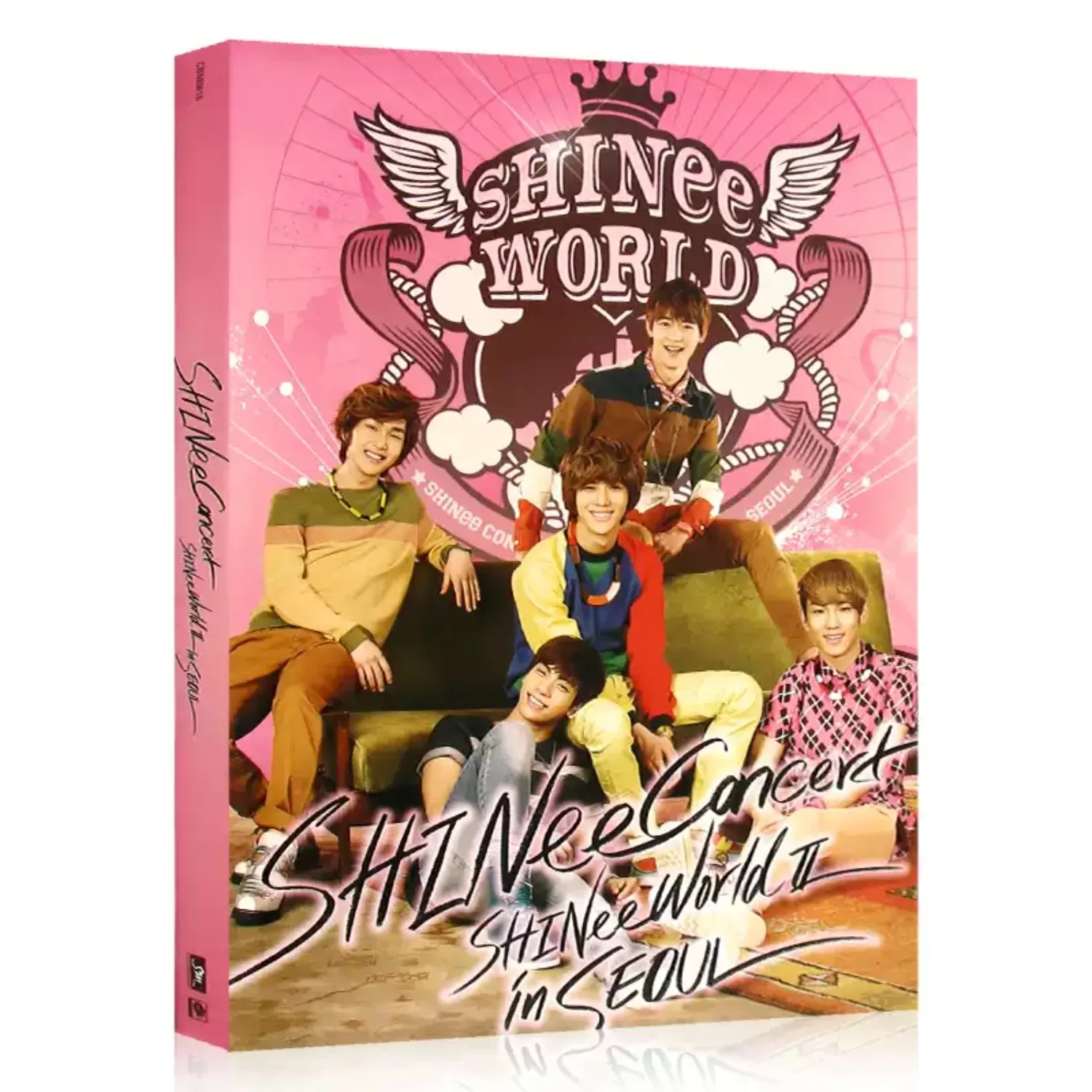 

K-Pop Boy Group Live Concert Album Retro Pink Cover Seoul Performance Recording Collectible CD Record