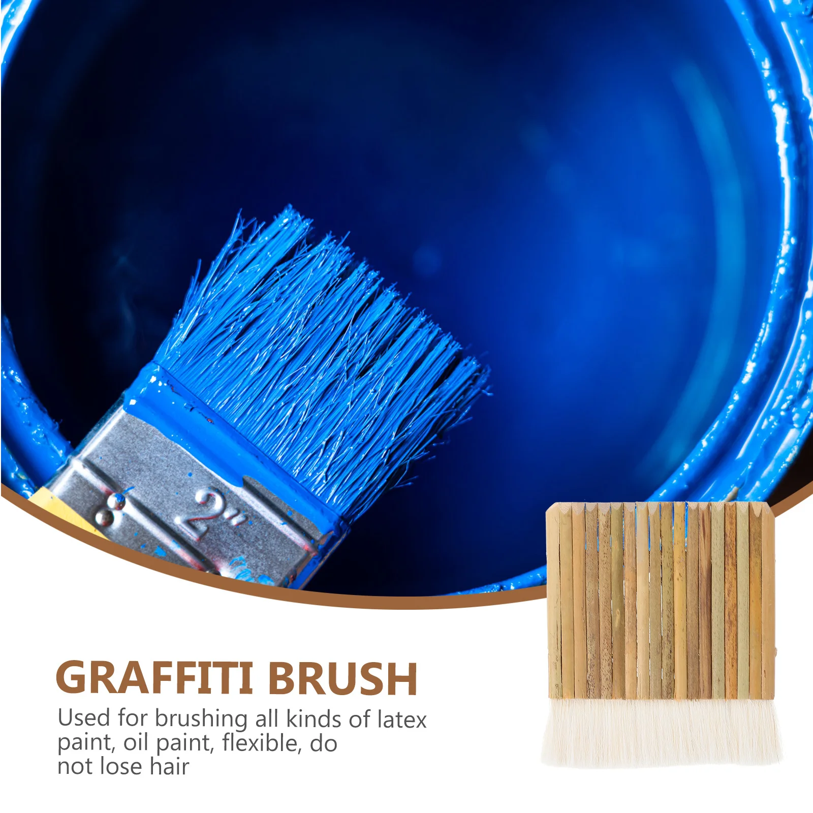 

5Pcs Wool Tip Brush Pen Hake Brush for Watercolor Oil Painting Wide Great for Wash Sizing Gluing Pottery Painting