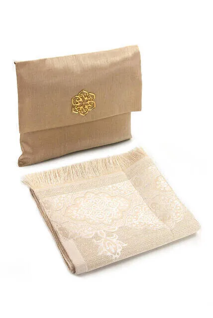 

Taffeta Prayer Rug Slub Pouch Gold Muslim Islam Sheet Prayer Mat Holy Quraan Islamic Mats