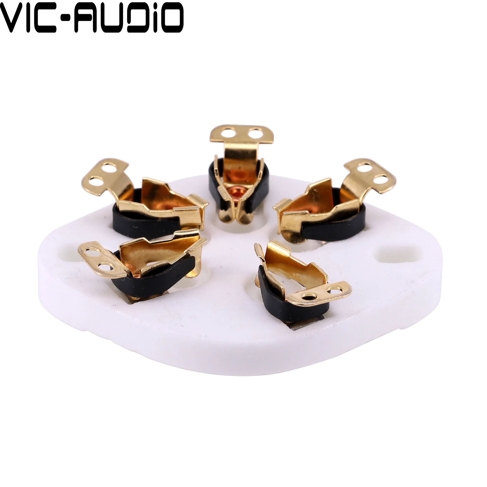 1 Máy Tính 5Pin Ống Ổ Cắm Gốm U5A Mạ Vàng Cho FU7 FU-7 FD422 807 Ống Chân Không Socker Khuếch Đại Âm Thanh HIFI